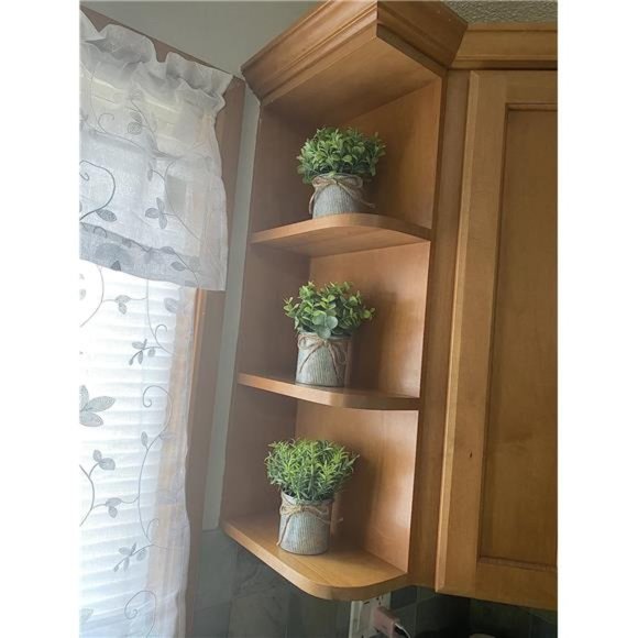 Mini Fake Plants in Farmhouse Galvanized Metal Pots, Rustic Home Decor, 3 Pack - Picture 2 of 8